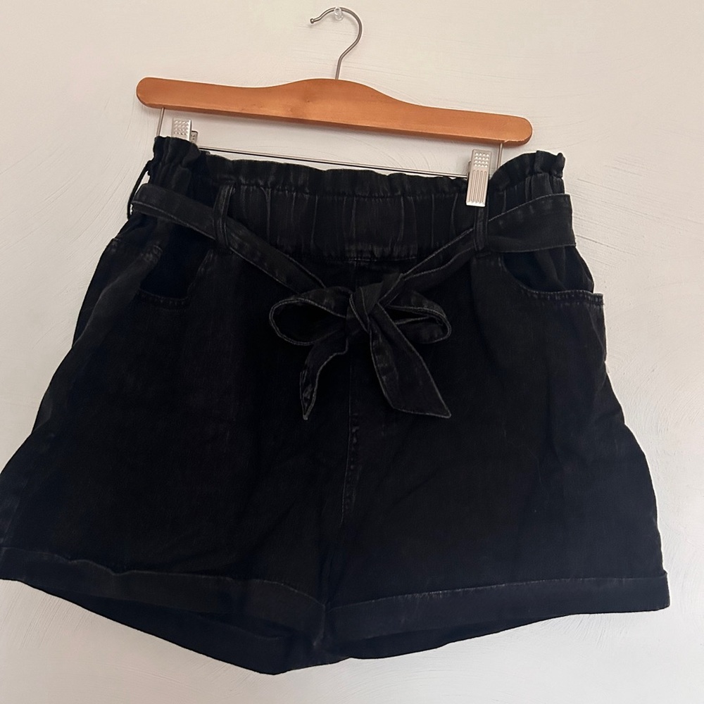 Black Jean shorts